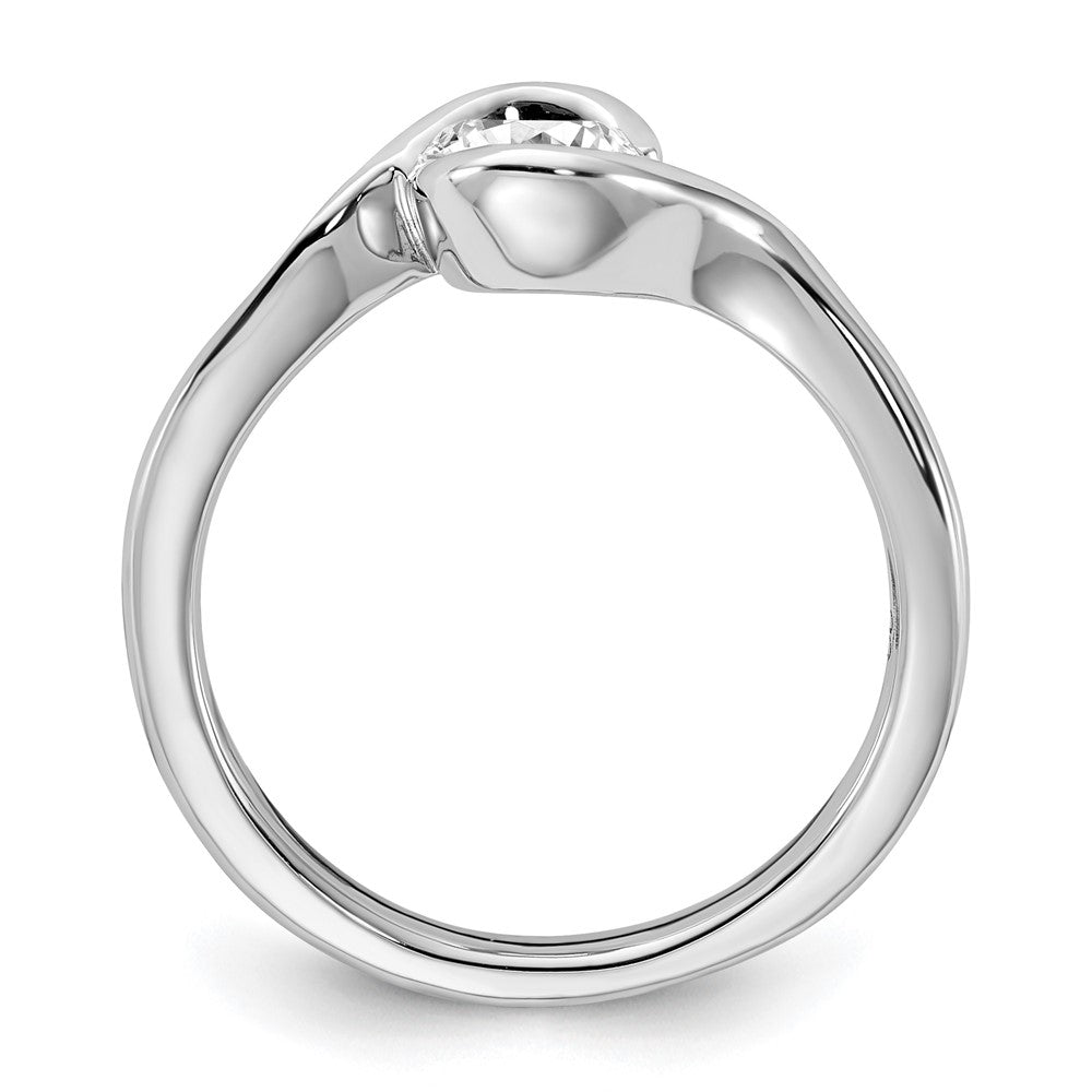 14K Weißgold Verlobungsring mit 0,5 ct. Labor-gezüchtetem Diamant, VS/SI+ G+, rund, Solitär