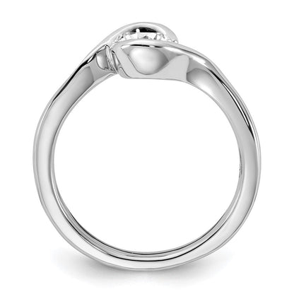 14K Weißgold Verlobungsring mit 0,5 ct. Labor-gezüchtetem Diamant, VS/SI+ G+, rund, Solitär