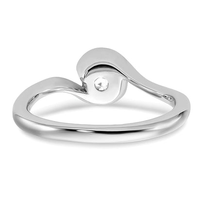 14K Weißgold Verlobungsring mit 0,5 ct. Labor-gezüchtetem Diamant, VS/SI+ G+, rund, Solitär