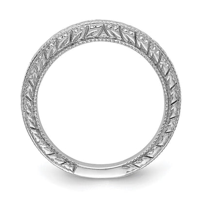 14K Weißgold Geätzt Ehering