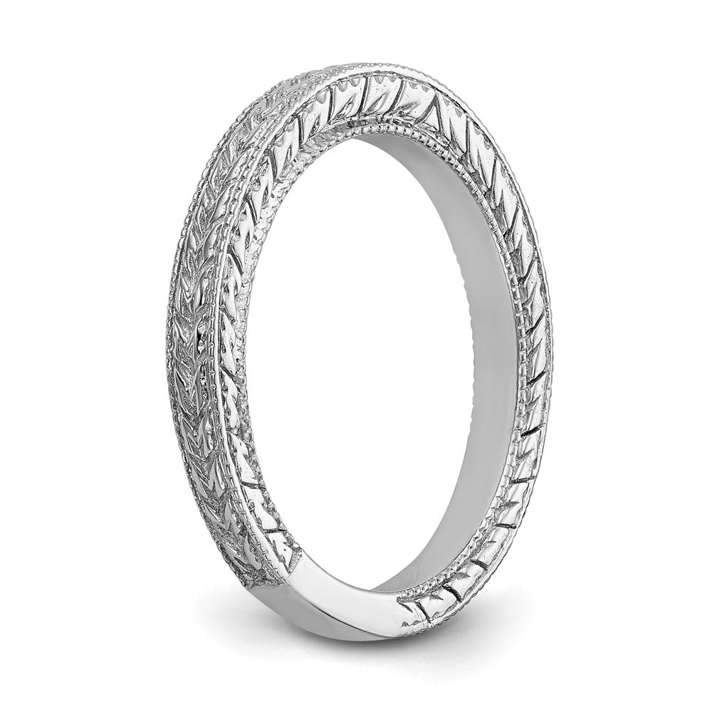 14K Weißgold Geätzt Ehering