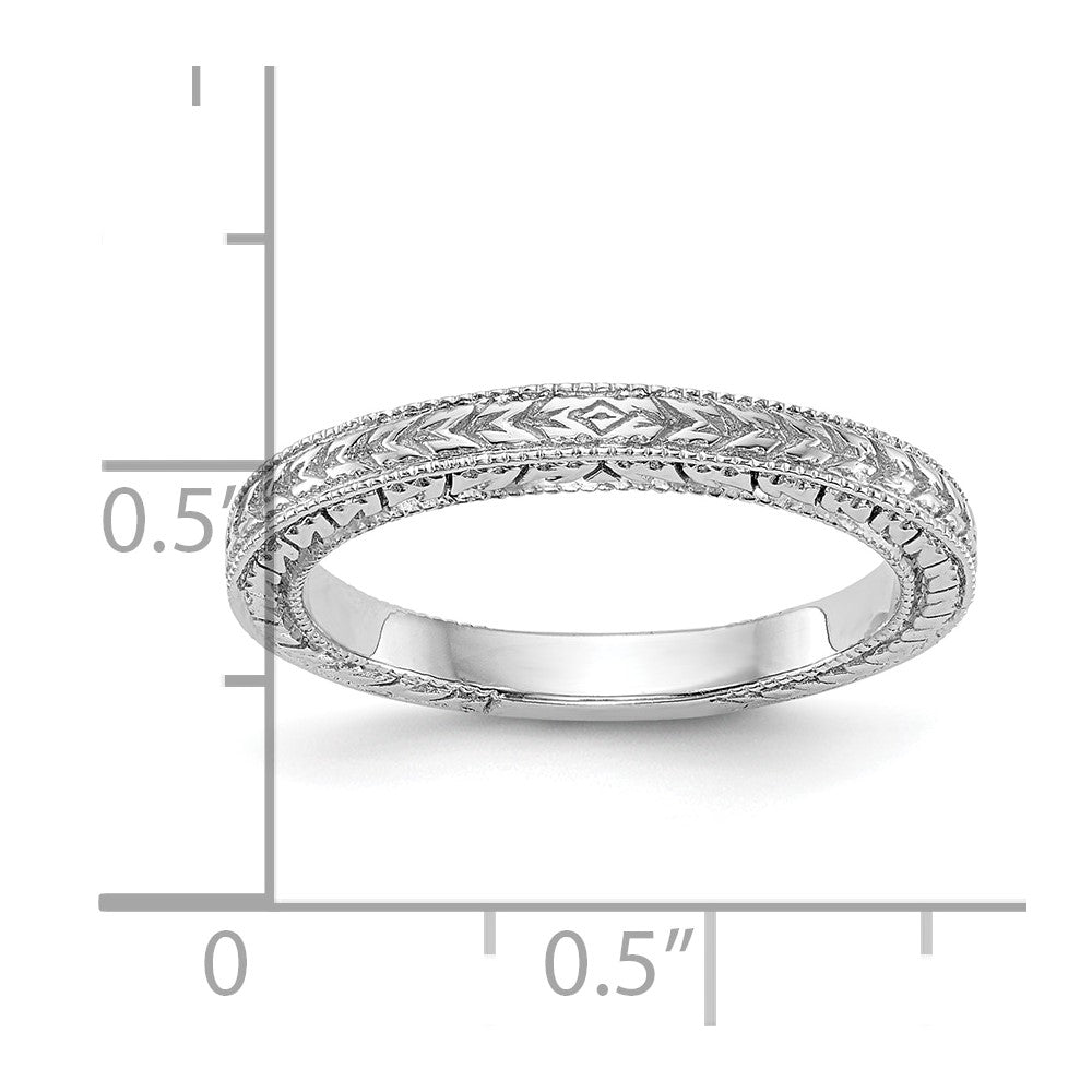 14K Weißgold Geätzt Ehering