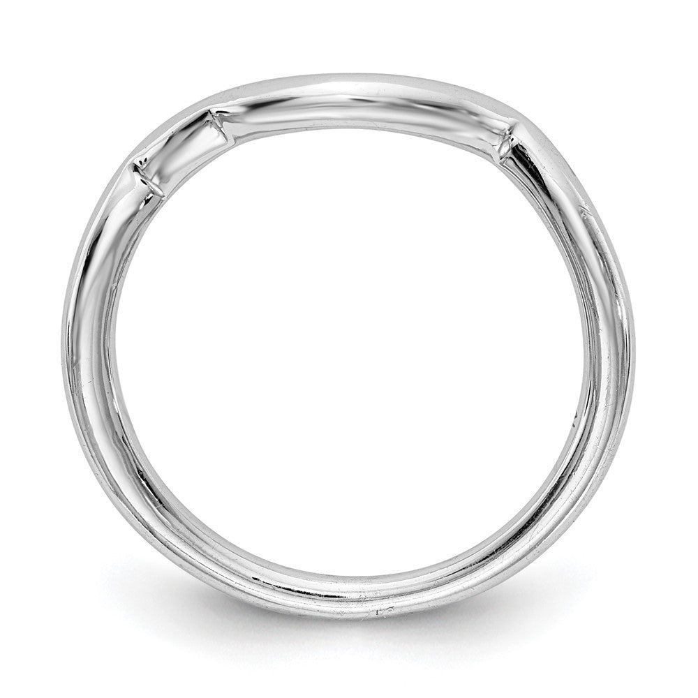 14K Weißgold Poliert Contour Ehering