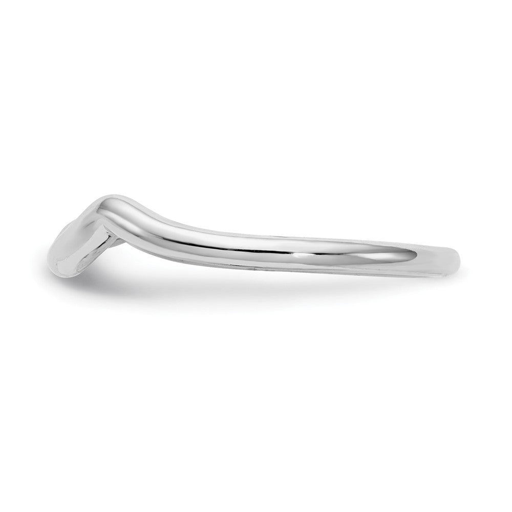 14K Weißgold Poliert Contour Ehering