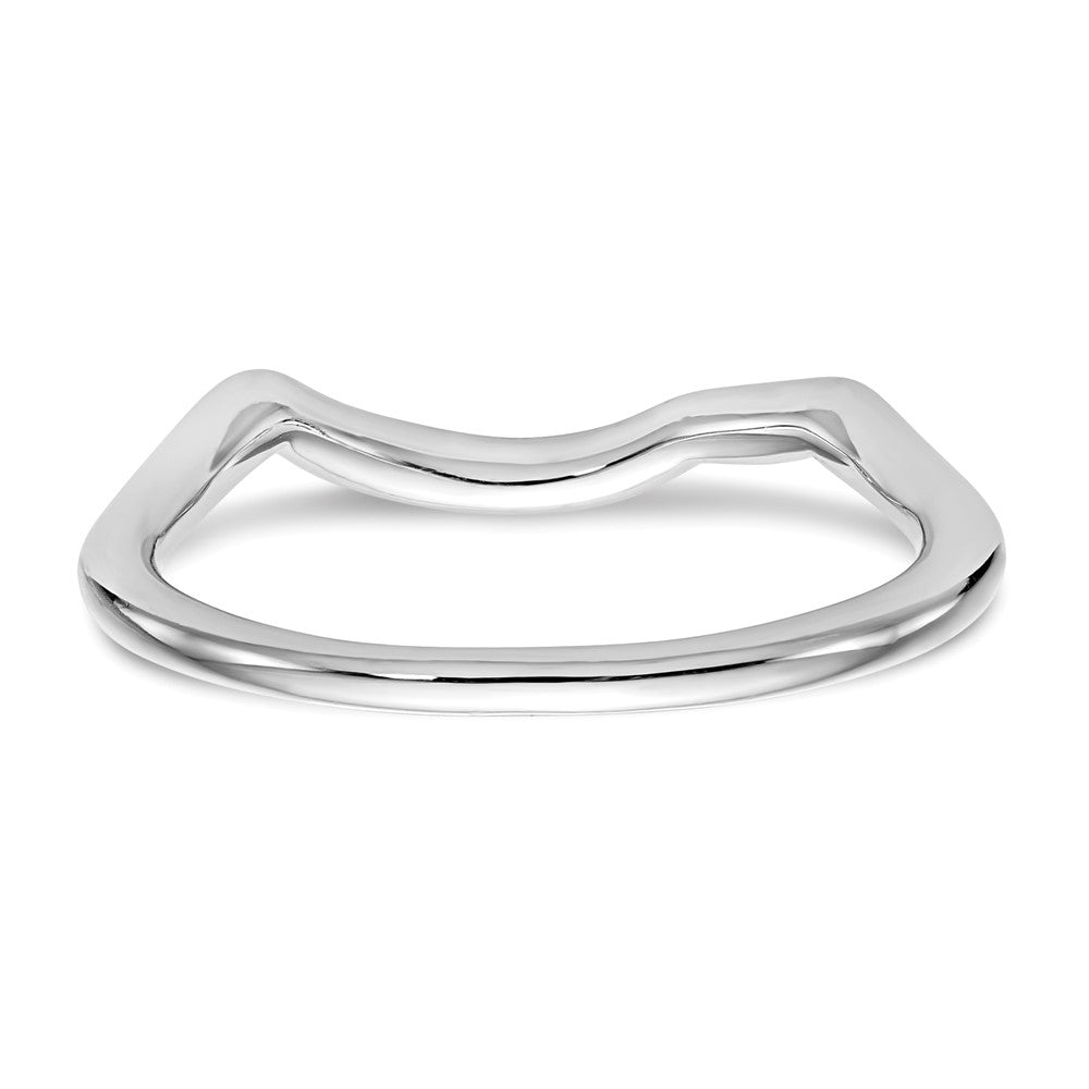 14K Weißgold Poliert Contour Ehering