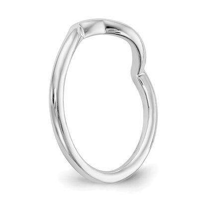 14K Weißgold Poliert Contour Ehering