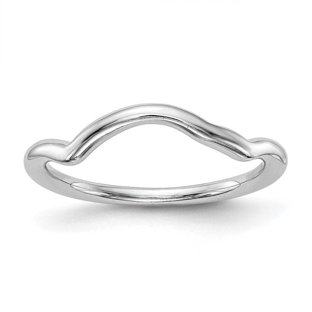 14K Weißgold Poliert Contour Ehering