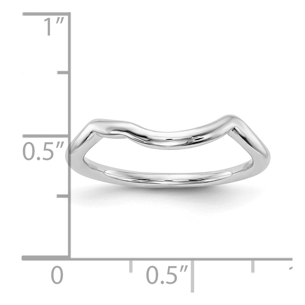 14K Weißgold Poliert Contour Ehering