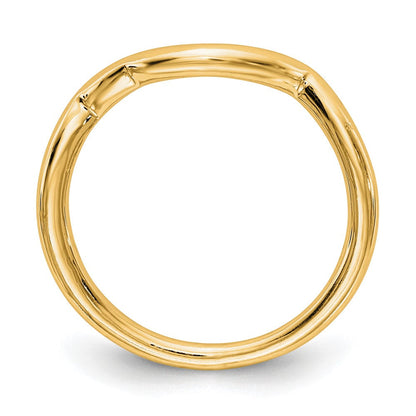 14K Gelbgold Poliert Contour Ehering