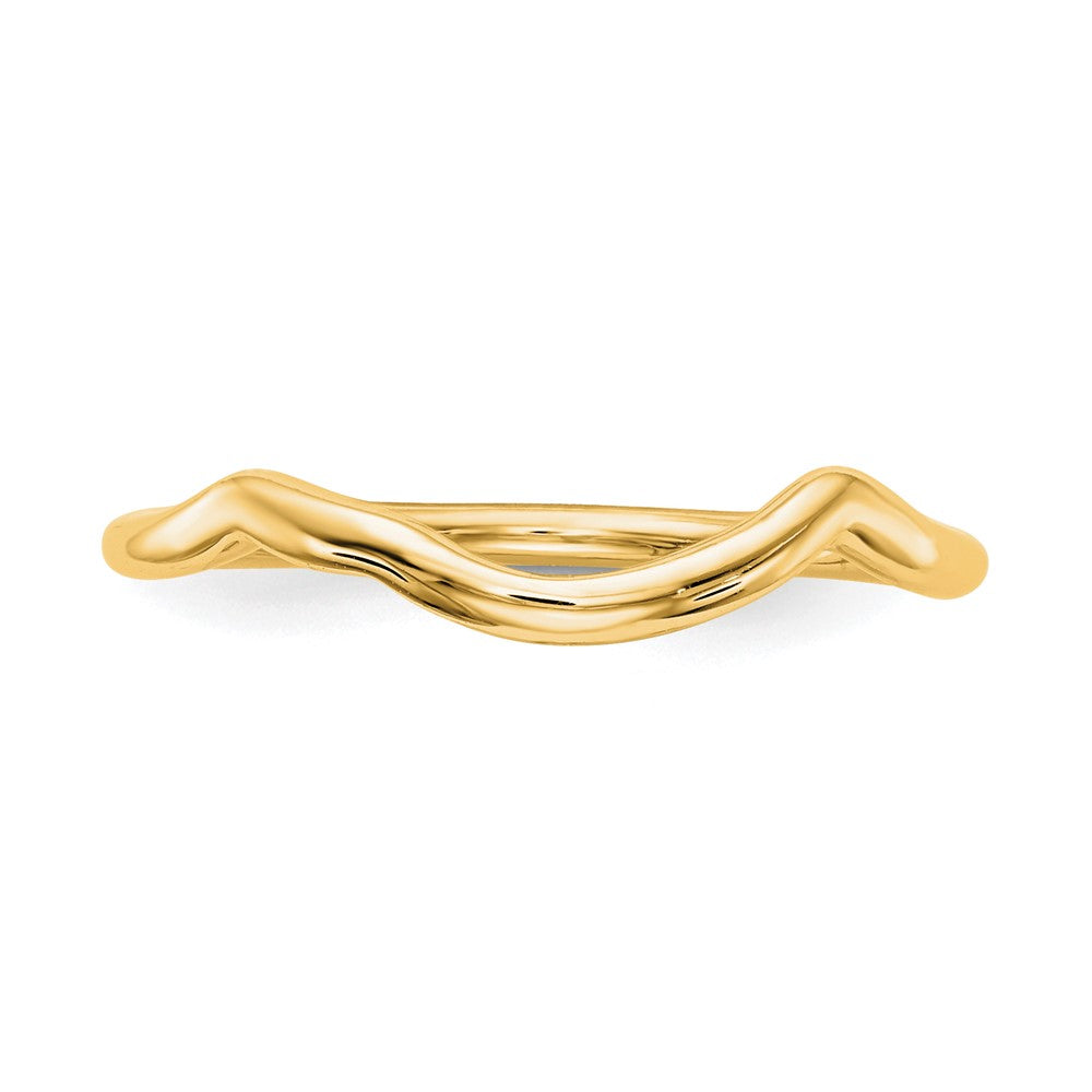 14K Gelbgold Poliert Contour Ehering