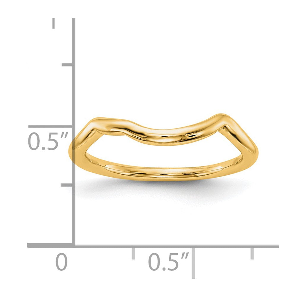 14K Gelbgold Poliert Contour Ehering