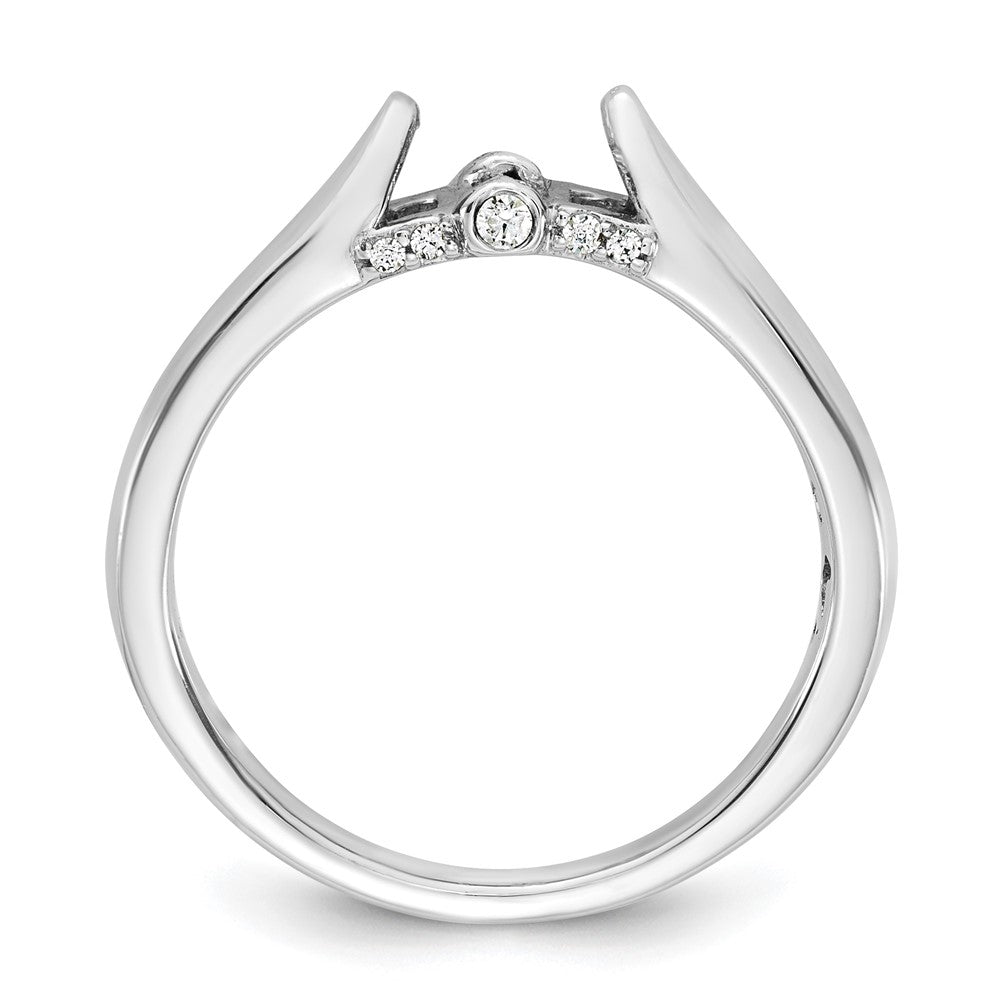 14K Weißgold Stift Set Synthetisch Diamant Verlobungsring