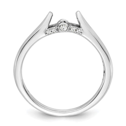 14K Weißgold Stift Set Synthetisch Diamant Verlobungsring
