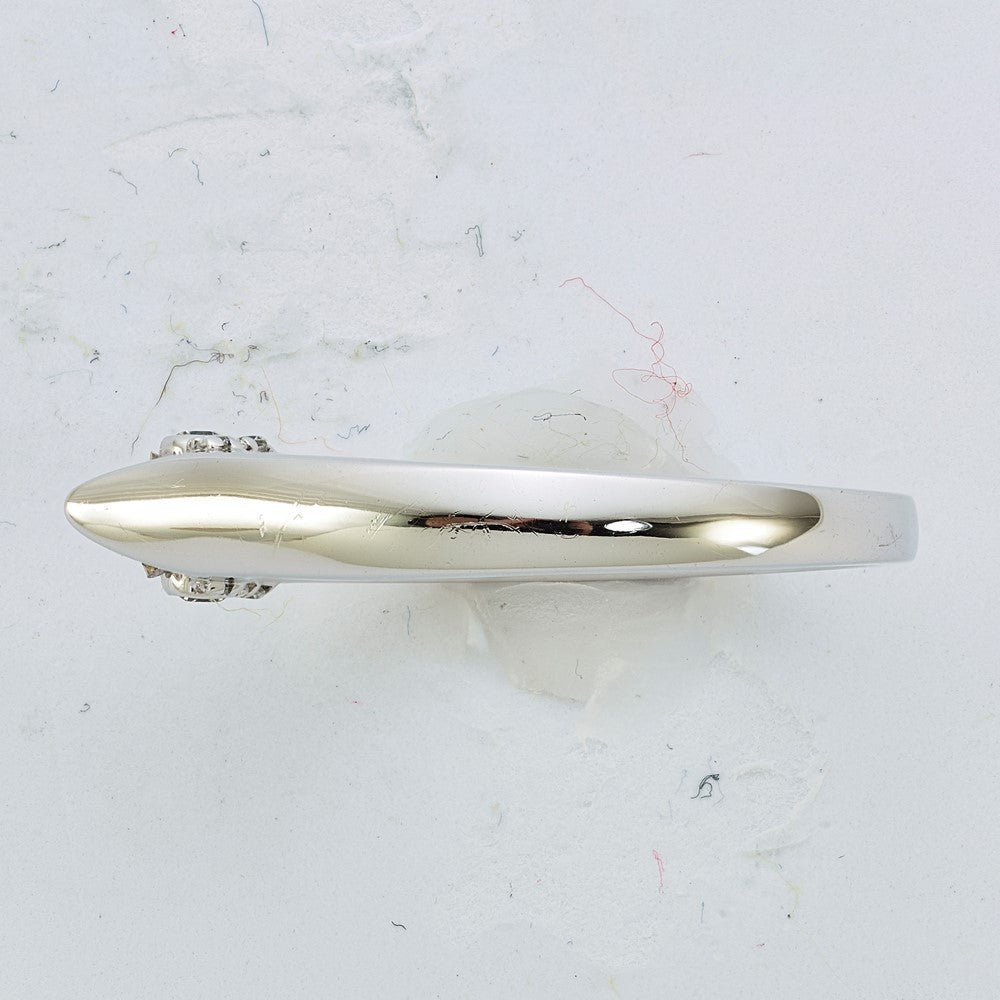14K Weißgold Stift Set Synthetisch Diamant Verlobungsring