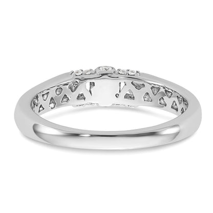 14K Weißgold Stift Set Synthetisch Diamant Verlobungsring