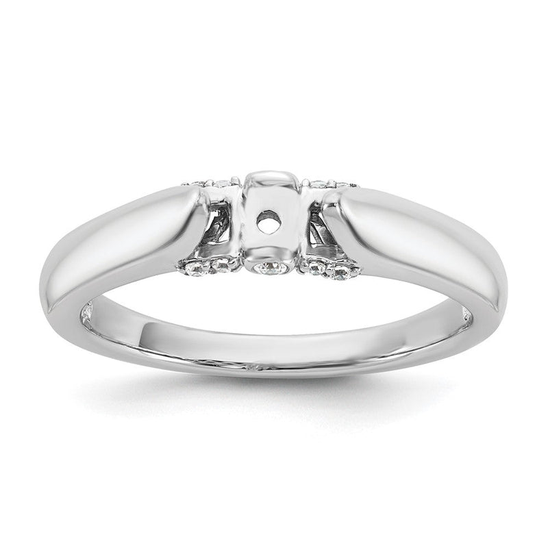 14K Weißgold Stift Set Synthetisch Diamant Verlobungsring