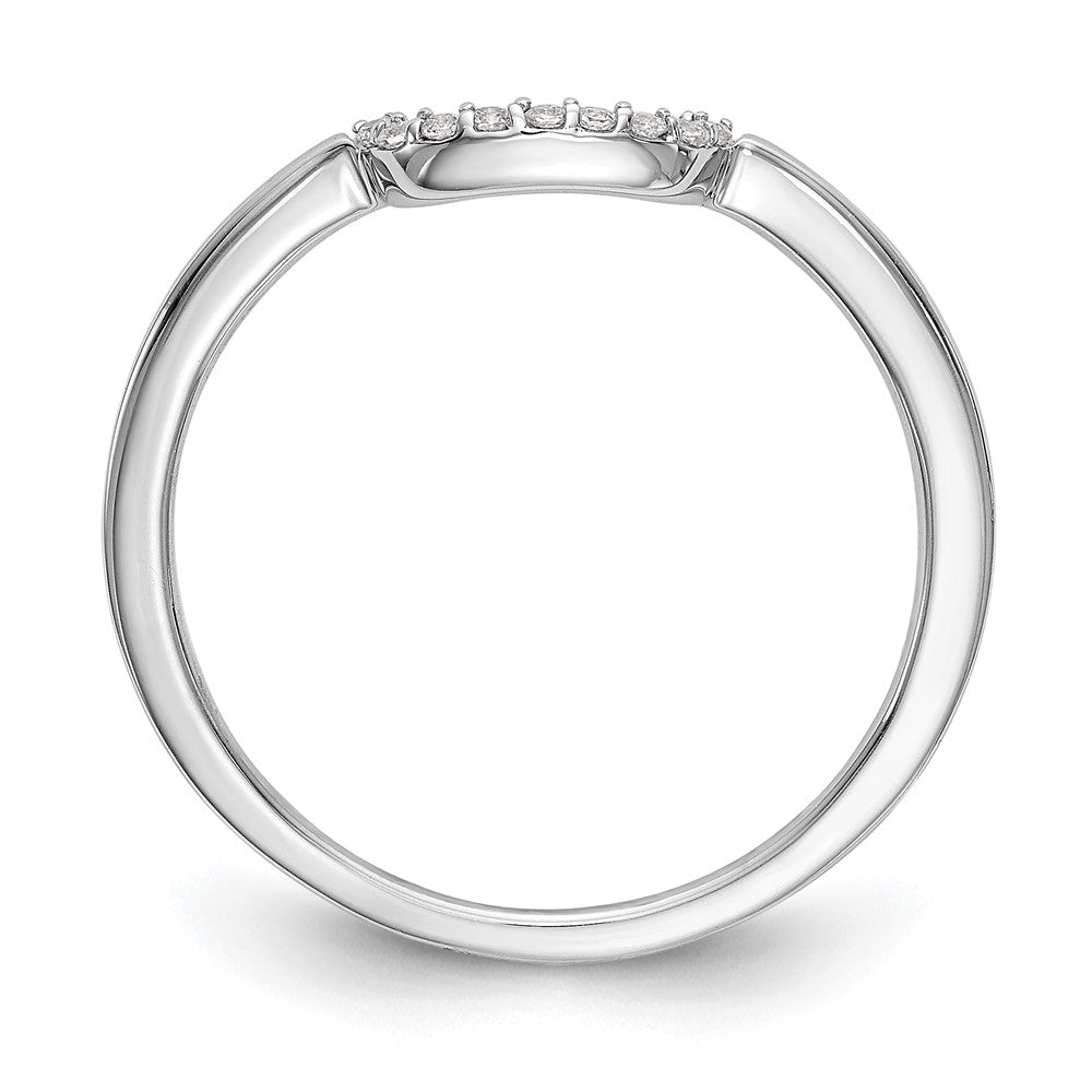 14K Weißgold Diamant-Ring, Contour-Design