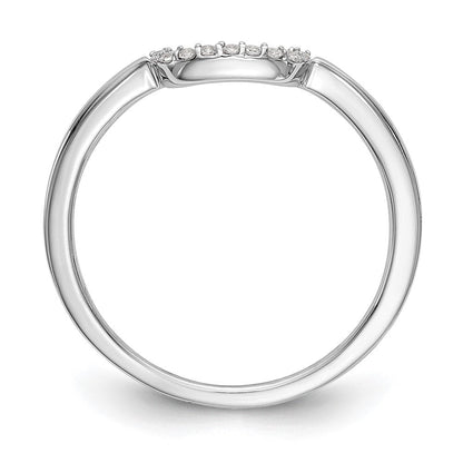 14K Weißgold Diamant-Ring, Contour-Design