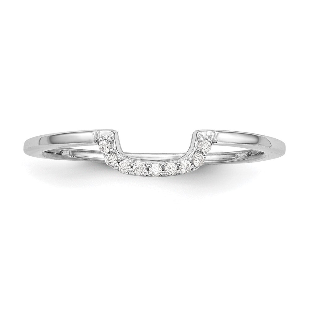 14K Weißgold Diamant-Ring, Contour-Design