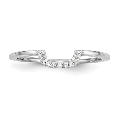 14K Weißgold Diamant-Ring, Contour-Design