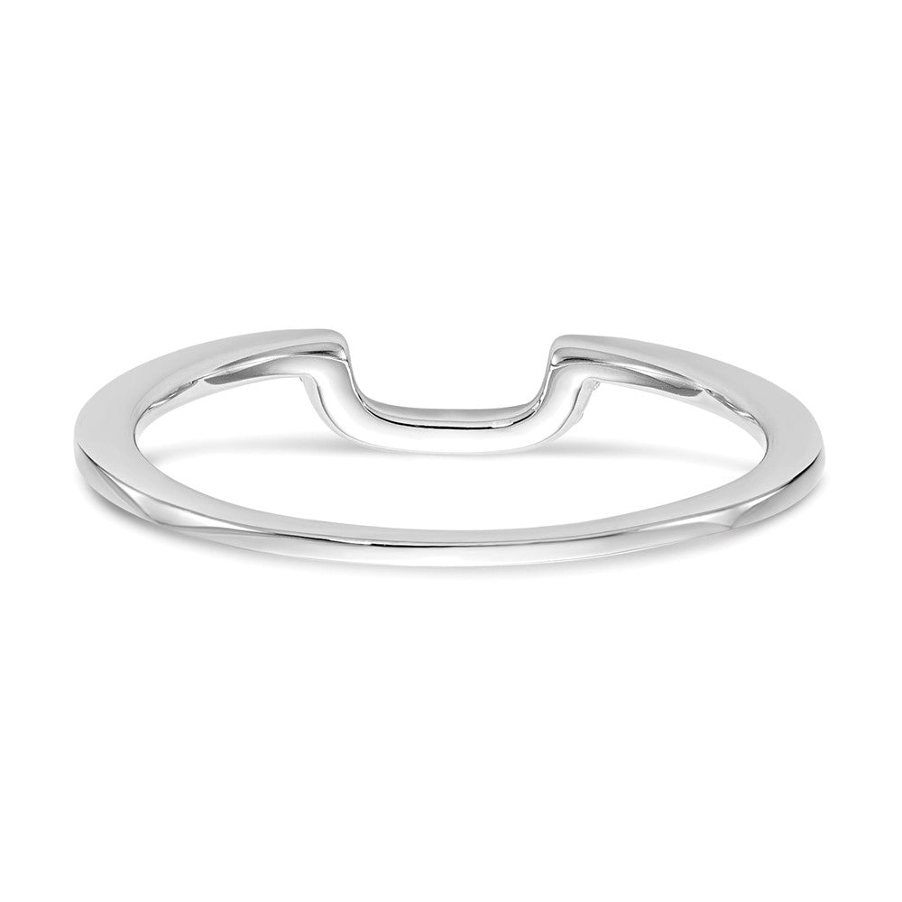 14K Weißgold Diamant-Ring, Contour-Design