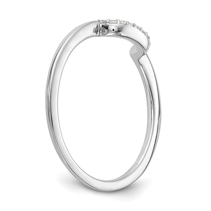 14K Weißgold Diamant-Ring, Contour-Design