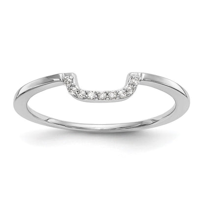 14K Weißgold Diamant-Ring, Contour-Design