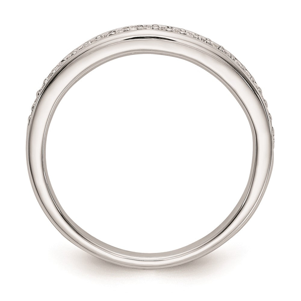 14K Weißgold Ehering mit natürlichen Diamanten