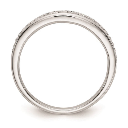 14K Weißgold Ehering mit natürlichen Diamanten