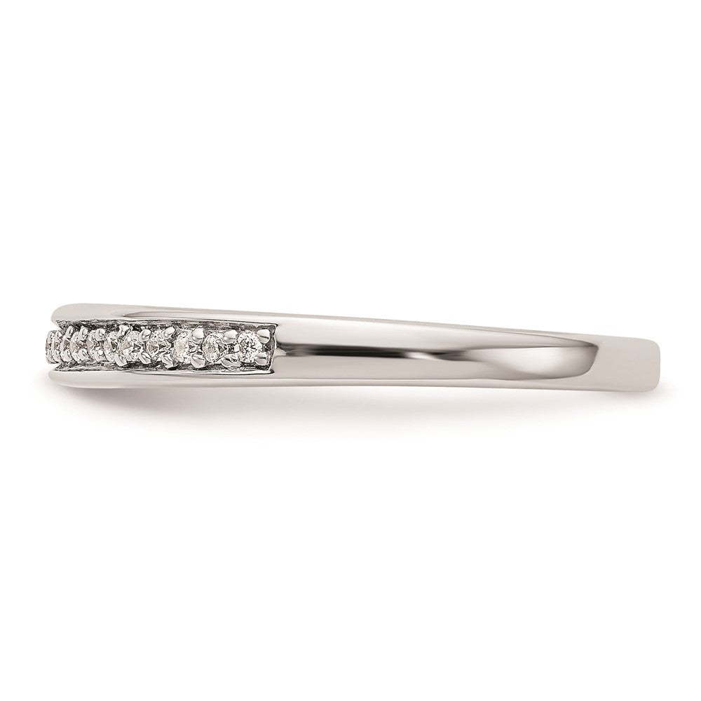 14K Weißgold Ehering mit natürlichen Diamanten