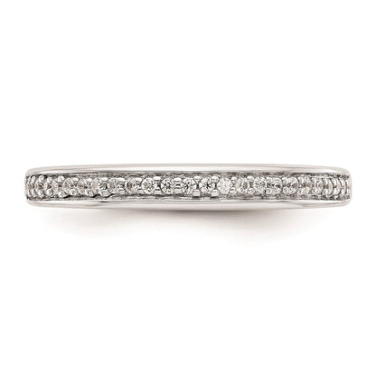 14K Weißgold Ehering mit natürlichen Diamanten