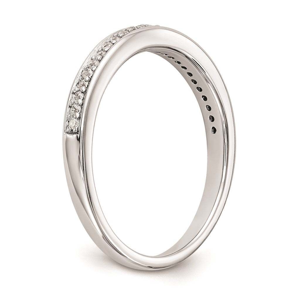 14K Weißgold Ehering mit natürlichen Diamanten