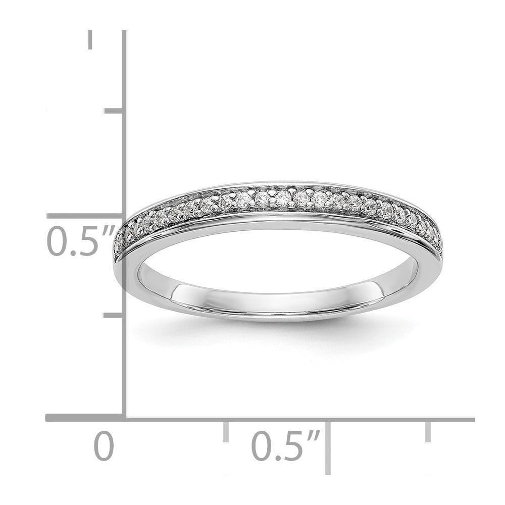 14K Weißgold Ehering mit natürlichen Diamanten