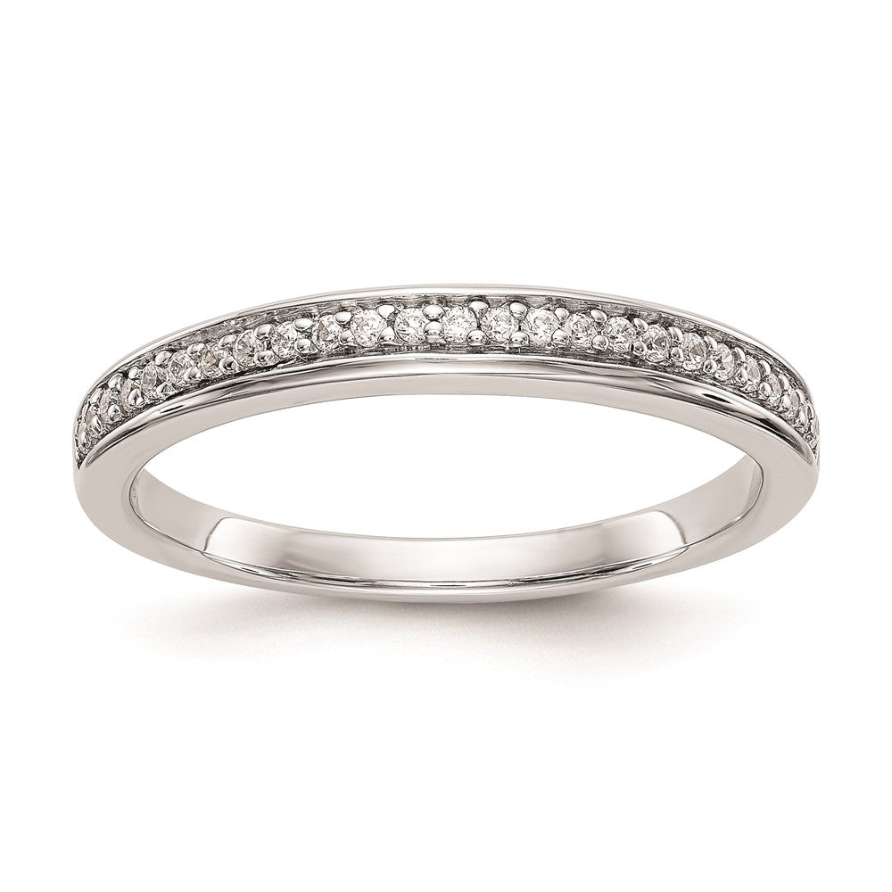 14K Weißgold Ehering mit natürlichen Diamanten