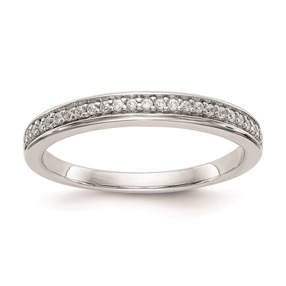 14K Weißgold Ehering mit natürlichen Diamanten