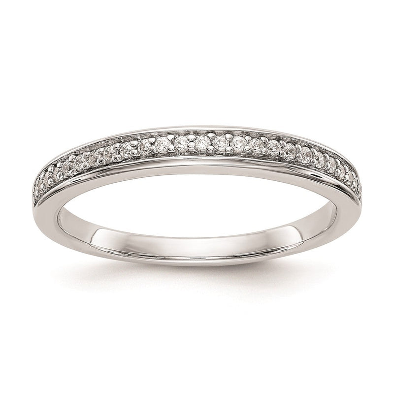 14K Weißgold Ehering mit natürlichen Diamanten