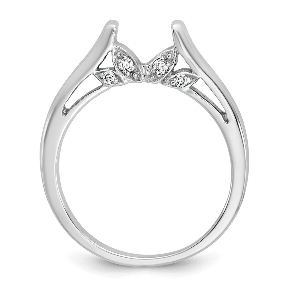 14K Weißgold Stift Set Synthetisch Diamant Verlobungsring