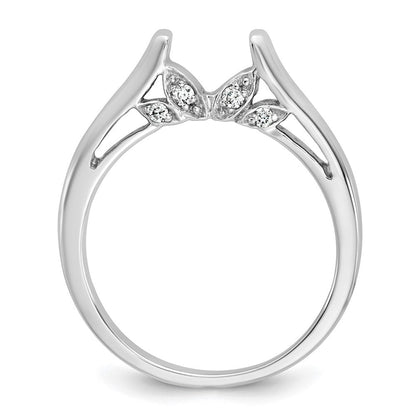 14K Weißgold Stift Set Synthetisch Diamant Verlobungsring
