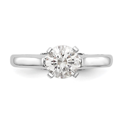 14K Weißgold Stift Set Synthetisch Diamant Verlobungsring