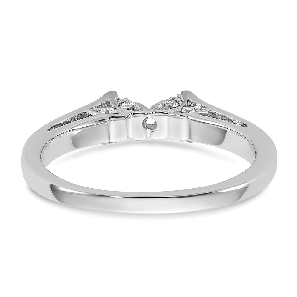 14K Weißgold Stift Set Synthetisch Diamant Verlobungsring