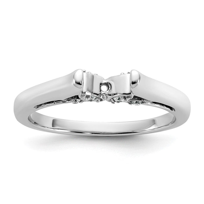 14K Weißgold Stift Set Synthetisch Diamant Verlobungsring