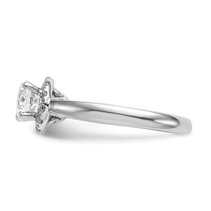 14K Weißgold Verlobungsring mit 0,33 ct. Laborgezüchteten Diamanten VS/SI+ G+, 1 ct. rundem Center-Diamanten und Halo-Fassung