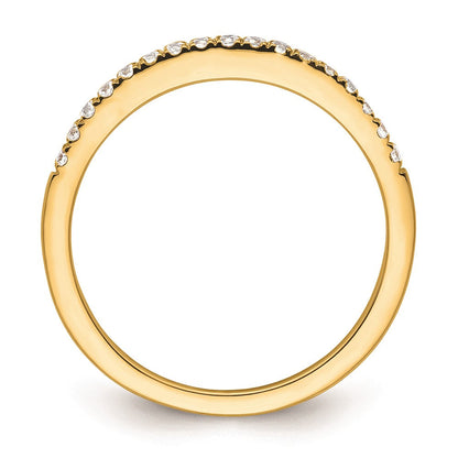 14K Gelbgold Ehering mit echten Diamanten