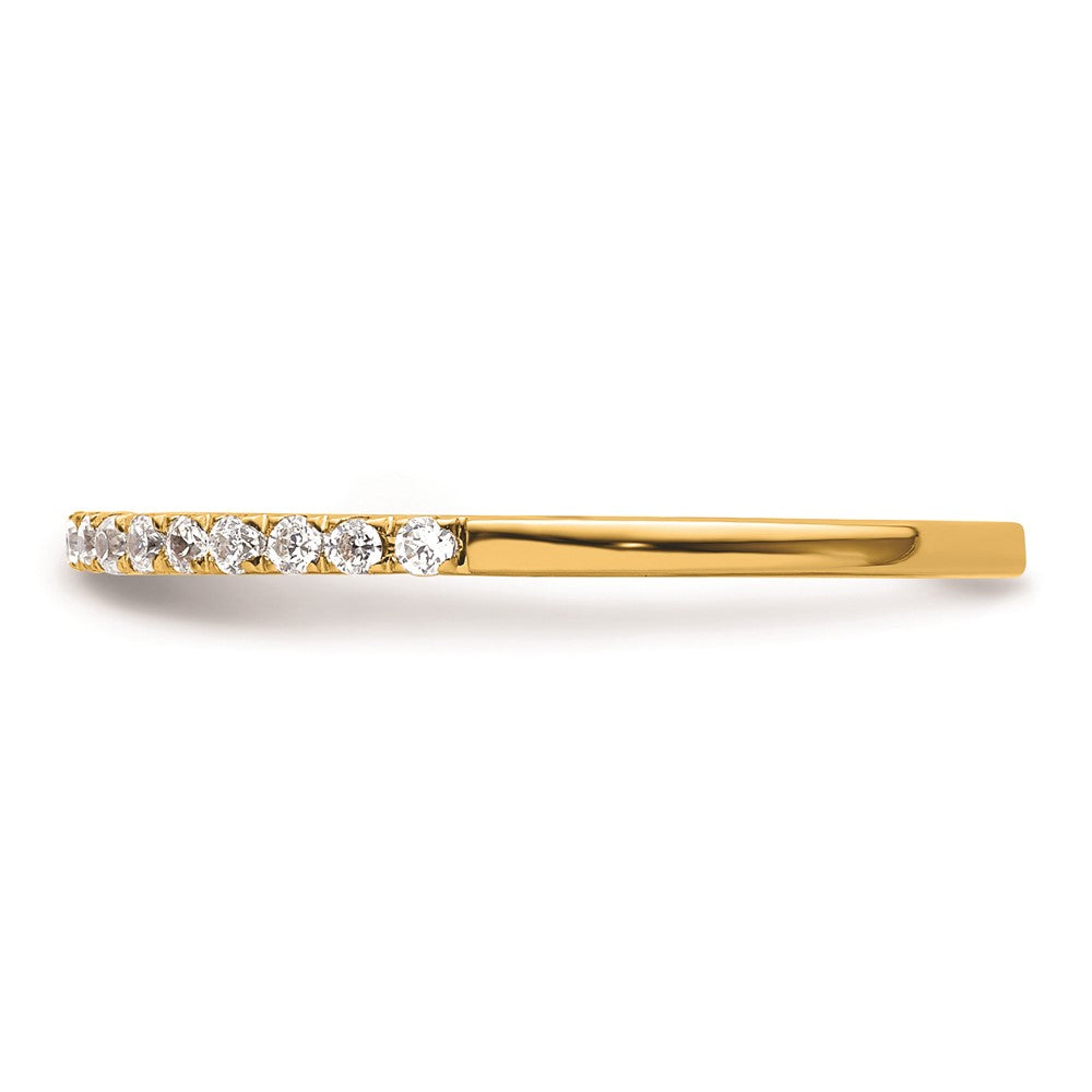 14K Gelbgold Ehering mit echten Diamanten