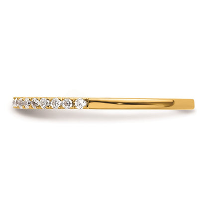 14K Gelbgold Ehering mit echten Diamanten