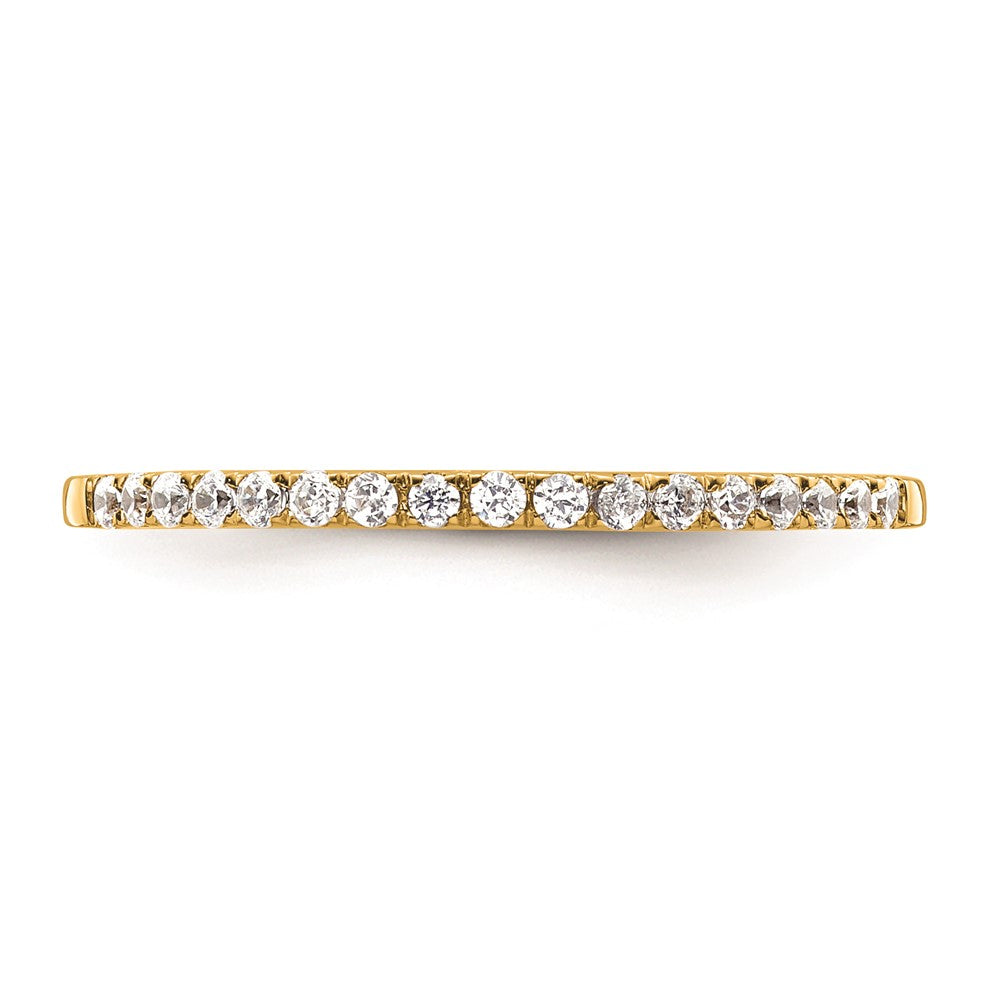 14K Gelbgold Ehering mit echten Diamanten