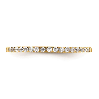14K Gelbgold Ehering mit echten Diamanten