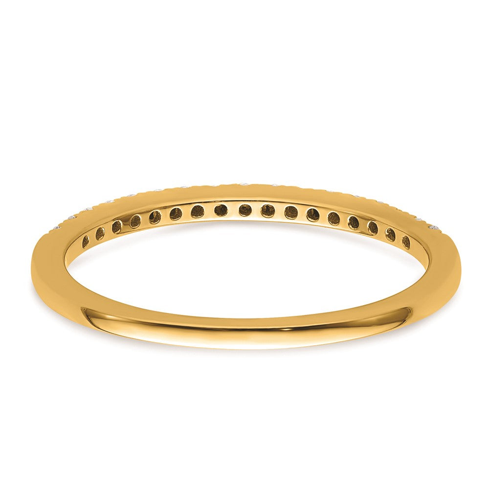 14K Gelbgold Ehering mit echten Diamanten