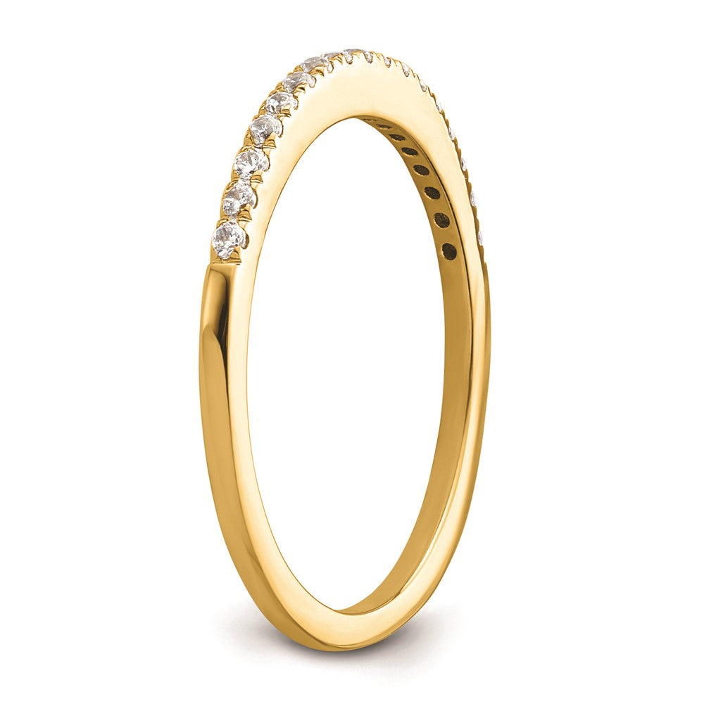 14K Gelbgold Ehering mit echten Diamanten