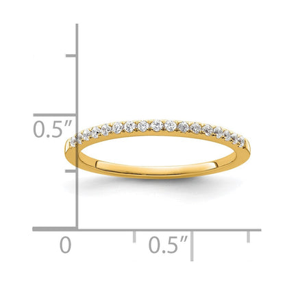 14K Gelbgold Ehering mit echten Diamanten